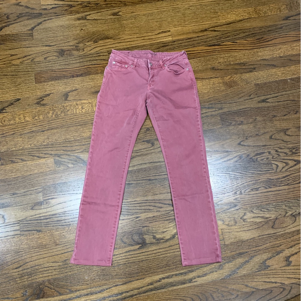 New Geox Blugeox Slim Tapered Jeans Light Red Women’s Size 27